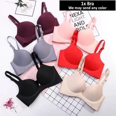 Cotton Plain Wireless Padded Bra